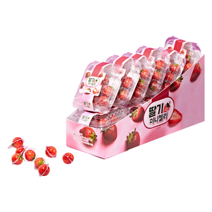딸기 모양 미니 젤리 12개입, 180g, 1개