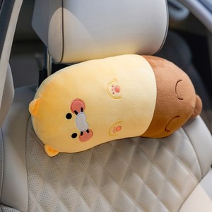 리튬포어스 카카오프렌즈 발라당 차량용 목쿠션, 춘식이, 1개