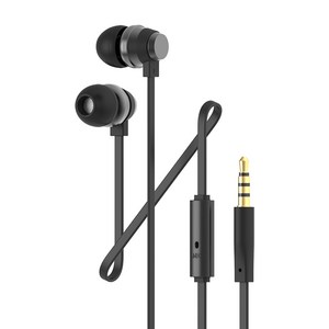 아이리버 3.5mm AUX 갤럭시 노트북 컴퓨터 알루미늄 커널형 유선 이어폰 BHC-70M 블랙