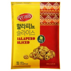 리치스 할라피뇨 슬라이스, 3kg, 1개