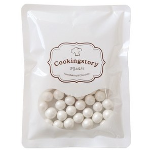 쿠킹스토리 럭스 펄 초콜릿 장식물 펄화이트, 50g, 1개