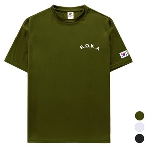 엠씨티 남녀공용 냉감 통기성 쿨 드라이 기능성 코리아아미 로카 반팔 티셔츠