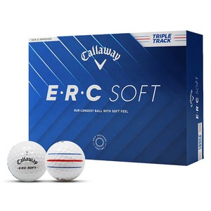 캘러웨이 ERC 소프트 트리플트랙 25 골프공 3피스, 화이트, 12개입, 1개