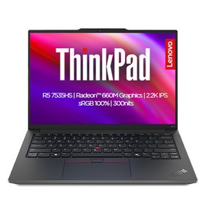 레노버 Thinkpad E14 G6 R5 2.2K AI BLACK 약 14인치에 해당함, 라이젠5, 512GB, 16GB, WIN11 Home, 2025.02