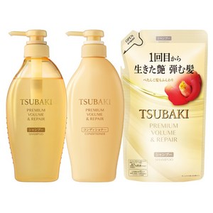 츠바키 프리미엄 볼륨 리페어 헤어 3종 세트, 1세트