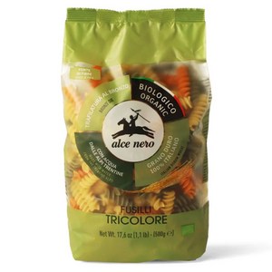 알치네로 유기농 삼색푸질리 파스타, 500g, 1개