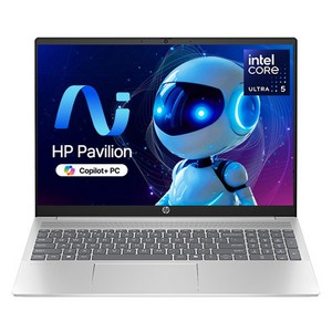 HP 파빌리온 16 Natural silver 약 16인치에 해당함, 코어Ultra5, 512GB, 16GB, WIN11 Home, 2024.11