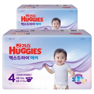 하기스 2025 맥스드라이 에어 밴드형 기저귀 아동용, 4단계, 104매