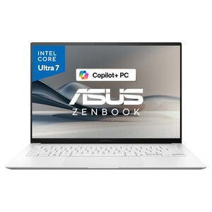 에이수스 Zenbook 스칸디나비아 화이트 약 14인치에 해당함, 코어Ultra7, 512GB, 16GB, WIN11 Home, 2025.03