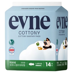 이브네 프리미엄 코트니 생리대 날개형, 대형, 14개입, 1개