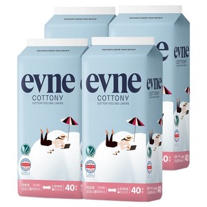 이브네 프리미엄 코트니 팬티라이너, 40개입, 롱, 4개