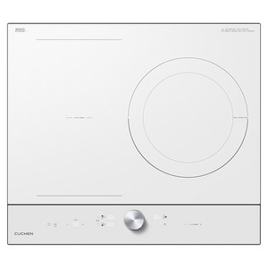 쿠첸 IH FLEX 대화구 올파워 쇼트 인덕션 3구 화이트 CIR-CW30KD0B1 + 스탠드케이스 87mm 실버 프리스탠딩 CIR-EW33KD0B1 세트 방문설치