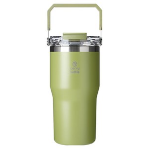 캐리보틀 듀얼플로우 탑핸들 텀블러, 올리브, 630ml, 1개
