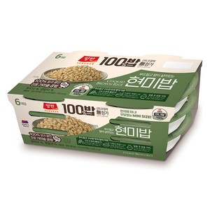 양반 100밥 현미밥, 130g, 6개