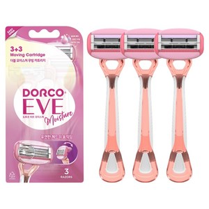 도루코 여성용 이브 모이스쳐 바디 면도기, 3개입, 1개