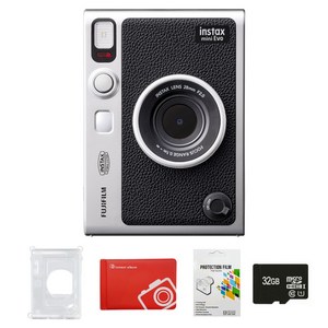 인스탁스 미니 에보 카메라 + 전용 케이스 투명 + 오리진 미니앨범 랜덤발송 + 32GB 메모리 + 보호필름 세트