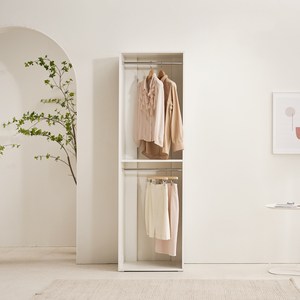 장인가구 채움 드레스룸 시스템 옷장 2단 행거형 600 방문설치