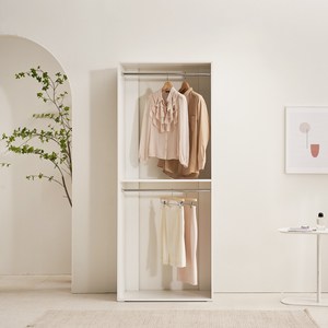 장인가구 채움 드레스룸 시스템 옷장 2단 행거형 800 방문설치