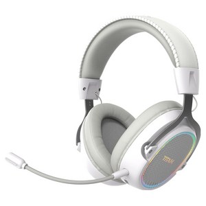 제닉스 가상 7.1채널 블루투스 무선 게이밍 헤드셋 300g TITAN WH4BT 화이트 30시간 멀티단자