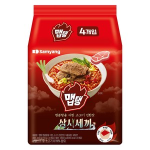 맵탱 맵콤함을 더한 소고기 진한맛 라면 110g, 4개