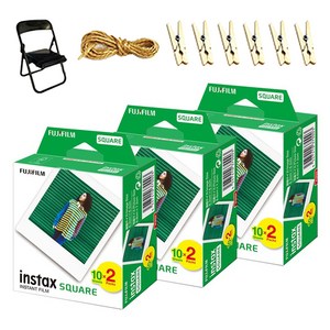 인스탁스 스퀘어필름 60p + 포토체어 랜덤발송 + 포토라인 세트