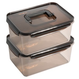 나누담 더 단단한 블랙 김치통 핸디형, 4L, 2개