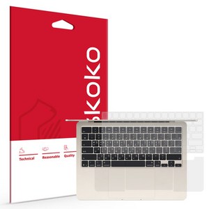 스코코 맥북에어 13 M4 슬림 TPU 키스킨 + 팜레스트 필름 세트