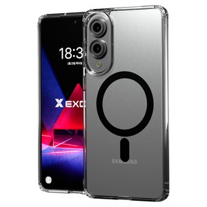 엑씨 에어스타 내장 맥세이프 호환 자력 변색 방지 고투명 안전 범퍼 휴대폰 케이스