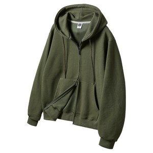 앨빈클로 남녀공용 무지 레귤러핏 투웨이 후드집업 AZH673