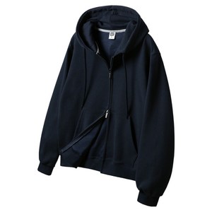 앨빈클로 남녀공용 무지 레귤러핏 투웨이 후드집업 AZH673