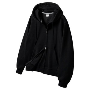 앨빈클로 남녀공용 무지 레귤러핏 투웨이 후드집업 AZH673