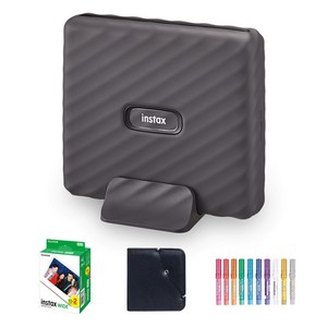 인스탁스 와이드링크 즉석카메라 모카 그레이 + 필름 2p + 와이드앨범 랜덤발송 + 미피펜 랜덤발송 세트