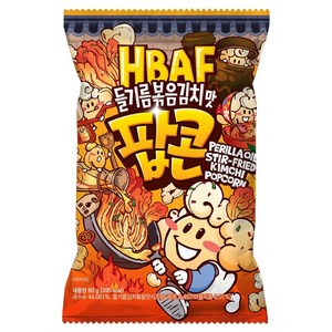 바프 들기름볶음김치맛 팝콘, 1개, 80g