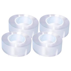 클리어픽 초강력 클리어겔 실리콘 양면 테이프 30mm x 5m, 투명, 4개