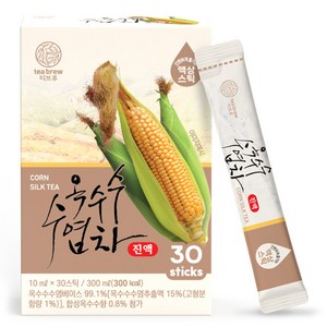 맥널티 티브루 옥수수수염차 진액 액상스틱, 10ml, 30개