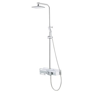 두진 심플 선반형 해바라기 레인샤워 수전 화이트실버 DS5200 방문설치