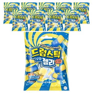 드럼스틱 모양 젤리 블루베리 바나나, 50g, 10개