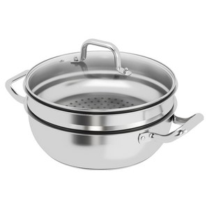 홈즈 IH 인덕션 3중 올스텐 찜기 2단, 28cm, 1개