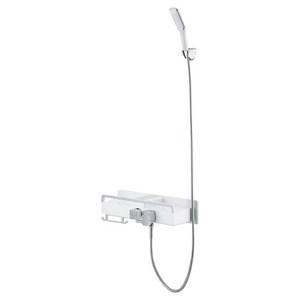 두진 심플 무타공 선반형 샤워수전 화이트 DS5200K 방문설치