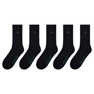 베네통 심볼 로고 장목 양말 5켤레