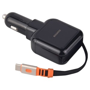 아이코모스 45W C타입 초고속 2.0 릴타입 차량용 충전기