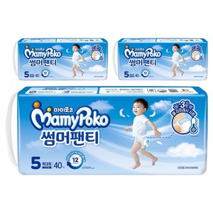 마미포코 2025 썸머팬티 기저귀 남아용 특대형, 5단계, 120매