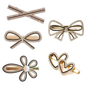 수스다 진주 큐빅 머리핀 리본 하트 일자 실핀 5종 세트