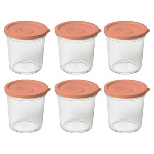 글라스락 햇반용기 큰용량 690ml, 무드브릭, 6개