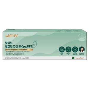 락티브 활성형 엽산 800μg DFE 14g, 56정, 1개