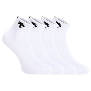 데상트 여성용 목로고 발목양말 4켤레 세트, 24(230~250..., 화이트, 1세트