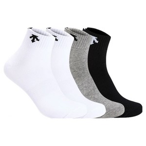 데상트 남성용 목로고 발목양말 4켤레 세트, 26(250~270..., 혼합, 1세트