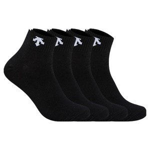 데상트 남성용 목로고 발목양말 4켤레 세트, 26(250~270..., 블랙, 1세트