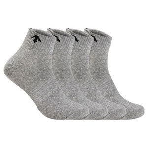 데상트 남성용 목로고 발목양말 4켤레 세트, 26(250~270..., 그레이, 1세트