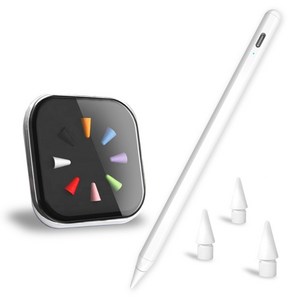 셀리코 실크펜슬 V2 아이패드 호환 스타일러스 터치펜 + 실리콘 보호팁 + 펜촉 3개입